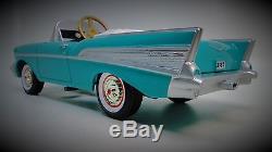 1957 Chevy Pedal Car Vintage BelAir Custom Metal Collector READ FULL DESCRIPTION
