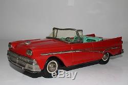 1958 Ford Tin Convertible Car, Joustra Toys, with Original Box