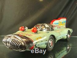 1958 Yonezawa Large 58 Atom Jet Racer Tin Friction Space Race Car 30 Tin Toy