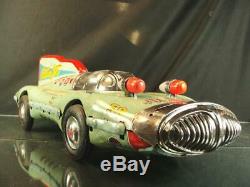 1958 Yonezawa Large 58 Atom Jet Racer Tin Friction Space Race Car 30 Tin Toy