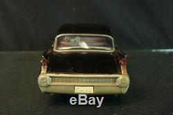 1959 Bandai Japan Black Cadillac Tin Friction Car Sedan Vintage Toy Large
