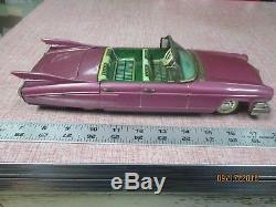 1959 Cadillac Eldorado Convertible Tin Friction Toy Car Bandai Japan RARE Color