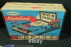 1959 Remco Movieland Drive-In Theater Theatre with 3 Toy Cars