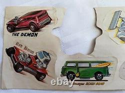 1960's Hotwheels Redline Decal Set Sheet Vintage Toy Car Redlines Diecast Retro