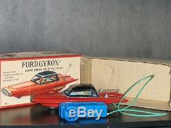 1960's Japan Ichida Ford Gyron Tin B/O Remote Controlled Car Of The Future With OB