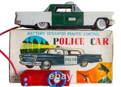 1960's Scarce Cadillac DeVille 2-door Police Remote Controlled Car with Box