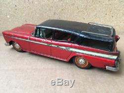 1960's Tin Litho Bandai Rambler Station Wagon Friction Toy Car Automobile
