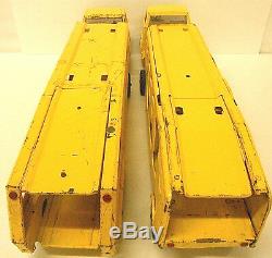 1960s 1970s Vintage Tonka USA Steel Car Carrier Truck & Trailer Pair Large Cool