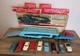1960s Japan Tin Friction Sears Turnpike Car Transporter & 12 Friction Cars & Box