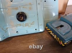 1960s Japan Tin Friction Sears Turnpike Car Transporter & 12 Friction Cars & Box