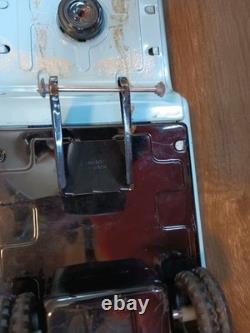 1960s Japan Tin Friction Sears Turnpike Car Transporter & 12 Friction Cars & Box