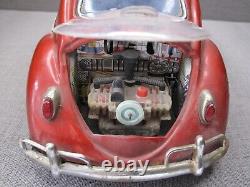 1960s Japan Volkswagen Beetle Friction 15 inches (38cm) tin toy car