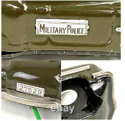 1960s LINEMAR TOYS MILITARY POLICE CAR Vintage Battery Tin Toy Rare Japan FS EMS