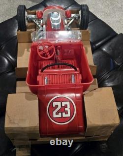 1960s MARX 24 BIG RED HOT ROD Battery Operated T Bucket Toy Car WORKING with BOX 1960s MARX 24 BIG RED HOT ROD Battery Operated T Bucket Toy Car WORKING with BOX