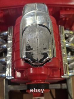 1960s MARX 24 BIG RED HOT ROD Battery Operated T Bucket Toy Car WORKING with BOX