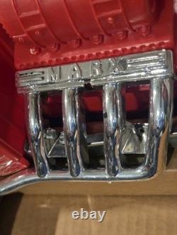 1960s MARX 24 BIG RED HOT ROD Battery Operated T Bucket Toy Car WORKING with BOX