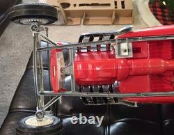 1960s MARX 24 BIG RED HOT ROD Battery Operated T Bucket Toy Car WORKING with BOX