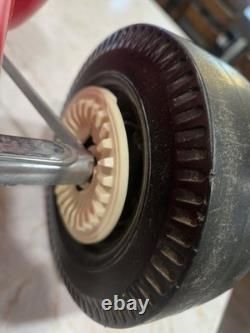 1960s MARX 24 BIG RED HOT ROD Battery Operated T Bucket Toy Car WORKING with BOX