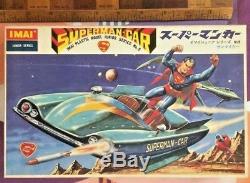 1960s SUPERMAN CAR IMAI JUNIOR JAPAN PLASTIC SUPERHERO MODEL KIT DC COMICS NMIB
