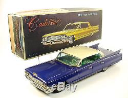 1961 Cadillac 14 Sedan de Ville Japanese Tin Car by Yonezawa NR