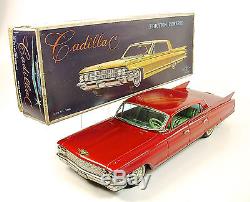 1961 Cadillac 4-Door Hardtop 14 Japanese Tin Car withOriginal Box NR