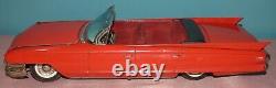 1961 Sixty-Two Red Cadillac 62 Convertible Battery Operate Toy Car SSS Japan