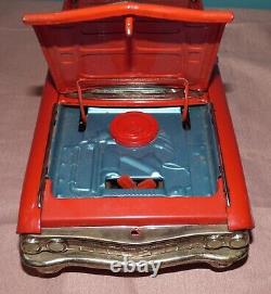 1961 Sixty-Two Red Cadillac 62 Convertible Battery Operate Toy Car SSS Japan