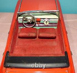 1961 Sixty-Two Red Cadillac 62 Convertible Battery Operate Toy Car SSS Japan