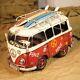1962 Decorative Classical Bus, Peace Love, Diecast Model Toy Car, 1/20 Decor Art