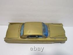 1963 Bandai Gold Cadillac Japanese Tin Toy Friction Car Big 17 Vehicle