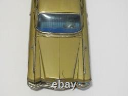 1963 Bandai Gold Cadillac Japanese Tin Toy Friction Car Big 17 Vehicle