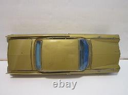 1963 Bandai Gold Cadillac Japanese Tin Toy Friction Car Big 17 Vehicle