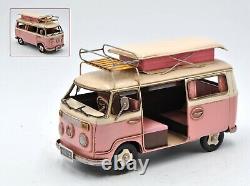 1963 LIGHT Pink Type I BUS Camping VAN MODEL Classic Decorative Artwork Figure