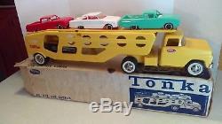 1963 Tonka Car Carrier Truck No. 2840 With Cars Excellent Beautiful With Box