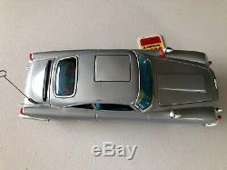 1965 Japan Gilbert Tin Battery Operated 007 James Bond Car & Box Vintage Toy