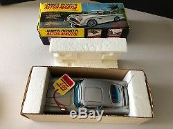 1965 Japan Gilbert Tin Battery Operated 007 James Bond Car & Box Vintage Toy