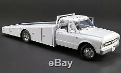1967 Chevy C-30 Ramp Truck Race Car Hauler Acme Diecast 118 White Gmp Vintage