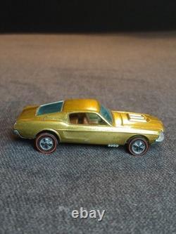 1967 Hot Wheels Redline Custom Mustang Gold- Brown Interior Vintage toy