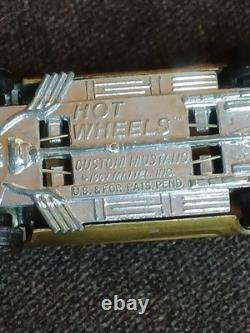 1967 Hot Wheels Redline Custom Mustang Gold- Brown Interior Vintage toy