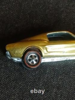 1967 Hot Wheels Redline Custom Mustang Gold- Brown Interior Vintage toy