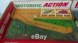 1967 Ideal Motorific US 99 Action Highway With Police Car & Truck MIB Box Insert