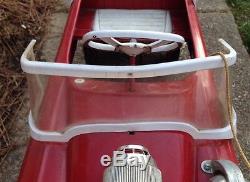 1968 Murray Fire Truck Pedal Car, Flat Face, Ladder Racks, Vintage, Survivor