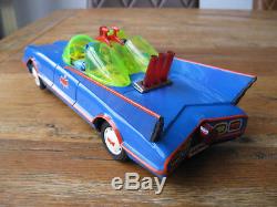 1972 Tin Toy Batman Car Ahi Batmobile With Working Lights And Bump And Go