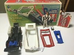 1974 Ideal Evel Knievel Stunt And Crash Car Set With Box With Figure Awesome