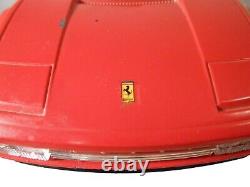 1984 Burago Ferrari Testarossa, Italy Vint Red Enml Pntd Die-cast Toy Sports Car