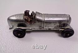 (2) Vintage 1930's Hubley Toys Diecast Metal Race Car Toy