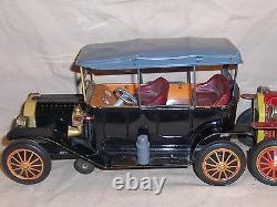 2 Vintage 1950 Battery Ford Model T Tin Toy Car Truck Sunrise Toys Japan Large