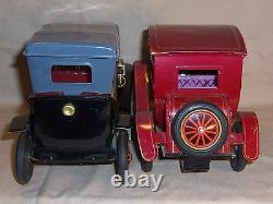 2 Vintage 1950 Battery Ford Model T Tin Toy Car Truck Sunrise Toys Japan Large