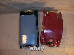 2 Vintage 1950 Battery Ford Model T Tin Toy Car Truck Sunrise Toys Japan Large