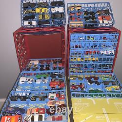 (2)Vintage Garage Carry Case Parks 72 Cars Tara Toy Corp. FULL with CARS MIXED